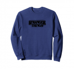 Stranger Things Musta Tindi Kulunud Pealkirja Logoga Huppar