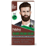 Nisha habemev&auml;rv meestele Naturaalne pruun 100% hallide juuste katvus Mitte-tilkuv Vegan 60g + 60g Komplekt