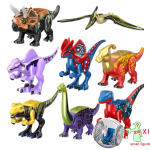 Jurassic World Ehitusklotsid Dinosaurusfiguurid Klotsid P&auml;&auml;semisg&uuml;rosf&auml;&auml;riga Tyrannosaurus Indominus I-Rex Montaaž Laste M&auml;nguasjad