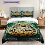 Celtic F.C Muster Voodipesu Tekikott Komplekt Tekikott Padjap&uuml;&uuml;r Kodu Kaunistus S&uuml;nnip&auml;evakingitus (1 * tekikott + 2 * padjap&uuml;&uuml;ri, ilma s&uuml;damikuta) 135x200cm
