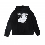 Angel Palm Unisex V&auml;rviline Frotee Puuvillane Kapuutsiga S&auml;rk XL