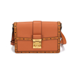 MCM Tracy Metallist Logo Monogramm&auml;&auml;ris Reguleeritav &Otilde;larihm Vasikanahast Crossbody Kott V&auml;ike Naiste crossbody kott Pruun Konjak MWSDSXT02CO001 Basic Set (Bag+Dust Bag)