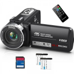 BAZARLAND30.Cam&eacute;scope 4K Cam&eacute;ra vid&eacute;o 48MP 30FPS Vision Nocturne Infrarouge Zoom Num&eacute;rique 18X.