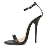 Sandaalid Suvi Naised Sandalias Klassikalised Pandlaga Rihm Lakknahk 13CM Kitsad Kontsad Mood T&uuml;drukud Kingad Naiste Kingad Must 43 matt must v&auml;rv