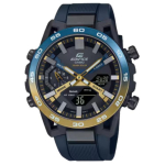CASIO Night Driving Collection P&auml;ikesetoitel Kvartsliikumine Vaikerihmaga K&auml;ekell Meeste Kellad Must T&auml;hik ECB-2000NP-1A Black Dial