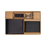 Coach 3-in-1 rahakott 11 logo reljeefne sile vasikanahk Komplekt Meeste rahakotid Must CS433-BLK Black