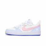 Nike Court Borough Low Half Sugar Milk, Amber Leather Slip Resistant Abrasion Resistant Low top Skateboard Shoes GS DV5456-110(Team189-) 38.5