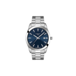 Tissot Gentleman Series Kvartsmehhanismiga Veekindel Kuup&auml;evan&auml;idikuga K&auml;ekell 40 mm Sinine sihver Roostevabast terasest korpus Roostevabast terasest k&auml;ev&otilde;ru T127.410.11.041.00 Regular Watch Box
