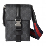 Gucci tr&uuml;kitud reguleeritava &otilde;larihmaga l&otilde;uendi ja nahast detailidega miniristkorralik kott Meeste kotid Must 816954-FAD8C-1049 Basic Set (Bag+Dust Bag)
