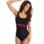 TUINANLE &uuml;hes t&uuml;kis naiste ujumisriided Tummy Control ujumisriided Monokini Vintage rannariided L must