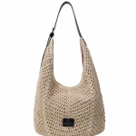 Kootud kott Uus suvine k&auml;e-&otilde;lakott Rannakott Crossbody T&ouml;&ouml;le minek &Otilde;lgkott &otilde;lest beige