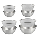 304 roostevabast terasest mikropoorne kurn koos segamiskausiga k&ouml;&ouml;giviljade, puuviljade ja riisi pesemiseks ning keedetud pasta n&otilde;rutamiseks 22cm white