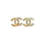 Chanel Uued Kuldsed Ruudukujulised Rhinestone Topelt-C K&otilde;rvar&otilde;ngad Naiste k&otilde;rvar&otilde;ngad ABD167B16634NY128 Box+Padding Board,F,Gold and Crystal