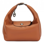 Longchamp Le Pliage Xtra Tekstuuriga Logo Kl&otilde;pskinnitusega Nahast T&otilde;mblukuga Kotid Naiste K&auml;ekotid Cognac Brandy 10291987504 Basic Set (Bag+Dust Bag)