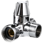 Brass Diverter Splitter l&uuml;liti T-adapter WC 1/2 tolli klapp 3-suunaline vesi kodu vooliku vahetus vanni vannituba