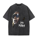 Don Toliver Hardstone Psycho Album Vintage Pesuga Graafilise Tr&uuml;kiga T-s&auml;rk Unisex Trendikas HipHop &Uuml;legabariidiline Naistele Ja Unisex T-s&auml;rk M black