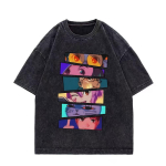 Dandadan Jaapani Anime Vintage Pesitud T-s&auml;rk Meestele Naistele K&otilde;rge Kvaliteediga Moodsad T-s&auml;rgid Suvine Vabaaja Puuvillane L&uuml;hikeste Varrukatega T-s&auml;rk XL black