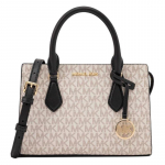 MICHAEL KORS Sheila pealmine t&otilde;mblukk reguleeritav ja eemaldatav &otilde;larihm kaetud l&otilde;uendist &otilde;lakott crossbody kott v&auml;ike naiste vanillivalge musta v&auml;rviga must