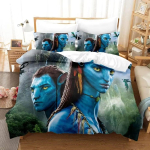 3D Film Avatar 3D Efektiga Tekikate Lastele ja T&auml;iskasvanutele, Mikrokiust Tekikate Komplekt Padjap&uuml;&uuml;ride ja T&otilde;mblukuga 70X133cm-2pcs