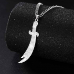 Imam Ali Zulfiqari m&otilde;&otilde;ga ripatsiga kaelakee Amulett meestele 60CM