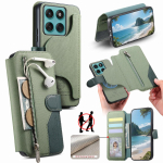 T&otilde;mblukk Magnetkaardi Pesad Rahakott Nahast &Uuml;&uuml;mbris Motorola G56 G15 G75 G85 G55 G35 Edge 60 Pro 50 Fusion Flip Kott Tasku Kate Motorola Moto G84 roheline