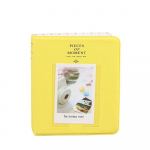 Kino piletid Kiirkaamera Fotoalbum Margid 64 taskut 3-tollised pildid Hoiukarbid Fujifilm Instax Mini 12/11/9 jaoks kollane