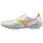 Mizuno Morelia Neo V Elite Mugavad Vastupidavad AG Jalgpallijalatsid Unisex Jalgpallijalatsid Valge H&otilde;bedane Oranž P1GA268354 40.5