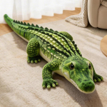 65/90CM Simulatsioon Krokodill Pl&uuml;&uuml;sist M&auml;nguasjad Pehme T&auml;idisega Elutruu Roheline Hall Pruun Hiiglaslik Alligaator Diivanipadi 65cm roheline