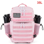 35L Taktikaline seljakott naistele meestele Molle V&auml;litingimustes Reisimine Telkimine Matkamine Kott Sport N&auml;dalavahetuse Sportlane J&otilde;usaal Seljakott Kahekordse joogitopsihoidjaga pink