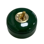 Vintage Retro LED Metallhoob Loov Must Valge Kuld Lihtne Kaunistus &Uuml;mar Keraamiline Portselan 1-kangi Vippl&uuml;liti Valgusti (Green,58*45MM&Universal Standard) roheline