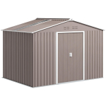 Metallist t&ouml;&ouml;riistakuur liuguste ja ventilatsiooniavadega, 277 x 195 x 192 cm, Helehall 277 x 195 x 192 cm helehall v&auml;rv
