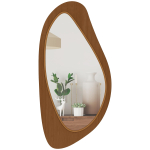 Seinapeegel Aknaklaasiga Puidust Spoonraamiga Magamistoa Elutoa jaoks, 91,5 x 45 x 3 cm, Naturaalne Puit 91.5 x 45 x 3 cm looduslik