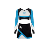 2 tk 2026 Naiste S&auml;delev Cheerleadingi &Uuml;likond Pikkade Varrukatega L&uuml;hikesed Topid Miniseelik Halloweeni Peo Cosplay Kost&uuml;&uuml;m Cheerleaderi Seelikud 120cm blue