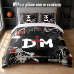 Depeche Mode Disain Voodi Voodipesu Komplekt 1 Tekikott + 2 Padjap&uuml;&uuml;ri Pehme Hingav Kodune Voodipesu 140cm*200cm