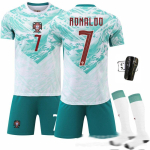 Portugal V&otilde;&otilde;rsil s&auml;rk 2026 Maailmameistriv&otilde;istlused 7 Ronaldo Jalgpalli vorm Rohelised l&uuml;hikesed p&uuml;ksid Komplekt F&auml;nniversioon T&auml;iskasvanud Lapsed #24 roheline
