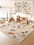 Multifilmistiilis Magamistoa Kaunistusvaip Paksenenud Palusvaibad Elutoa jaoks Suure Pindalaga Laste P&otilde;randamatt Kohev Pehme Voodi&auml;&auml;rne Vaip 80x160cm beige