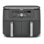Ninja FlexDrawer MAX 9.5L 6-&uuml;hes kahe sahtliga kuuma&otilde;hufrit&uuml;&uuml;r - Metallic Grey
