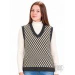 Naiste villane vest abstraktse ornamendiga