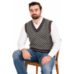 Meeste villane vest Kihnu ornamendiga