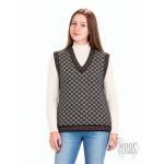 Naiste villane vest Kihnu ornamendiga