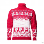 Naiste kampsun hirvega, punane