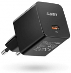 Aukey Mini wall charger PA-Y20S Black 1xUSB-C 20W PD Power Delivery