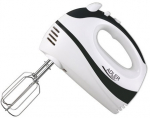 Adler | Mixer | AD 4205 b | Hand Mixer | 300 W | Number of speeds 5 | Turbo mode | White/Black