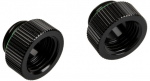 Bitspower Touchaqua Adapter gerade G1/4 Zoll AG auf G1/4 Zoll IG - 2er Pack, schwarz