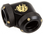 Bitspower Multi-Link Adapter 90 Grad 12mm AD auf 12mm AD Hardtube - carbon schwarz