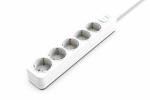INCA IPW-44GB 5-Socket Power Strip with LED, 1.5m White