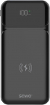Savio BA-09 powerbank Lithium polymer (LiPo) 37 mAh Tr&aring;dl&oslash;s opladning Sort