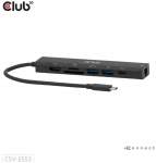 Club3D USB-C 7in1-HUB >HDMI2xUSBUSB-CLAN 4K60Hz PD100W retail