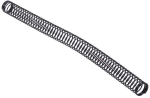 Anti-kinking spring individual 11mm (200mm length) - matte black