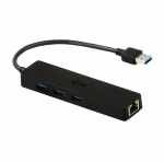 I-TEC USB 3.0 3-Port Slim HUB with Gigabit Ethernet, Black